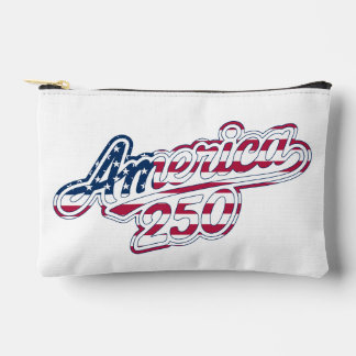 America 250 Flag Script Semiquincentennial Design Zubehörtasche