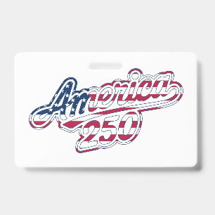 America 250 Flaggen-Schriftzug Semiquincentennial- Ausweis