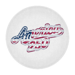 America 250 Flaggen-Schriftzug Semiquincentennial Schneidebrett