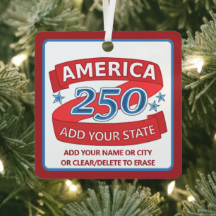 America 250 Fügen Sie dem Staat ein Jubiläum auf b Ornament Aus Metall