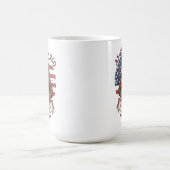 America 250 Fun Patriotic Eagle 4th of July Art Kaffeetasse (Mittel)
