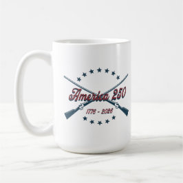 America 250 gekreuzte Gewehre Patriotisch 1776-202 Kaffeetasse