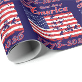 America 250 geschenkpapier (Rolleneckpunkt)