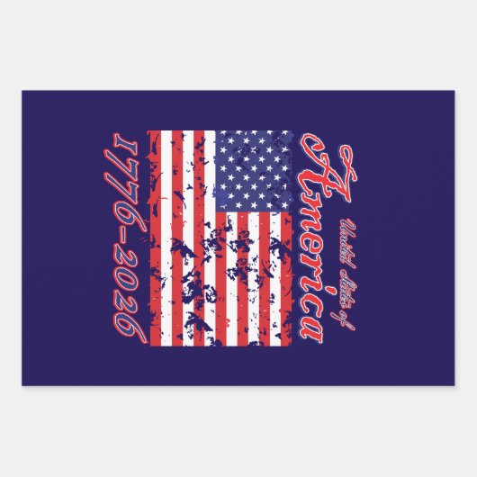 America 250 geschenkpapier set (Vorderseite)
