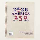 America 250 Heritage Cream Gedenk-QR-Code Planer (Vorderseite)