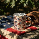 America 250 Heritage-Flaggenmuster Kaffeetasse