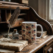 America 250 Heritage-Flaggenmuster Kaffeetasse
