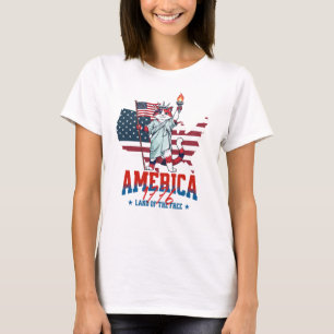America 250-Jahr-Jubiläum Patriot Katzen T-Shirt