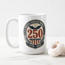 America 250. Jubiläum 1776-2026 Kaffeetasse