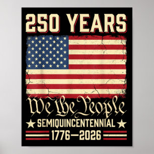 America 250 Jubiläum USA-Flagge amerikanisch 250. Poster