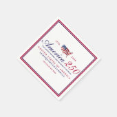 America 250 Land of Free Home Brave Red Patriotic Serviette (Ecke)