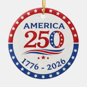 America 250 Ornament 1776–2026 Patriotisches Erinn