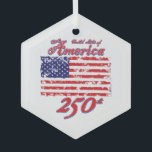 America 250 ornament aus glas<br><div class="desc">Happy Birthday America
250th Liberty Bell</div>