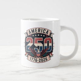 America 250 Patrioten Vintage Design Tri-Blend Jumbo-Tasse