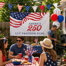 America 250 Patriotische amerikanische Flaggenbann