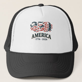 America 250 Patriotische Sterne und Streifen Truckerkappe