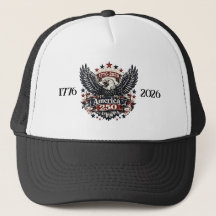 America 250 Patriotischer Adler Trucker Hut 1776-2