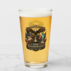 America 250 Patriotischer Adler und Freiheits Trib Glas
