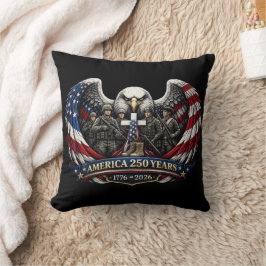 America 250 Patriotischer Adler und Militär-Tribut Kissen