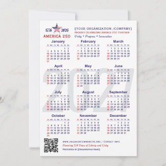 America 250 Patriotischer Kalender 2027 Andenkenka