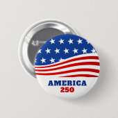 America 250 patriotischer USA-Flagge-Button Button (Vorne & Hinten)
