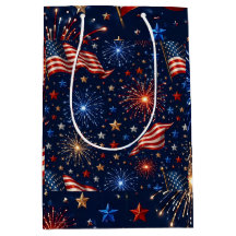 America 250 Patriotisches Feuerwerk-Flaggenmuster