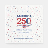 AMERICA 250 - Personalized Reunion Red White Blue Serviette (Vorderseite)