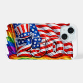 America 250 Pride Flag iPhone 15 Hülle (Rückseite (Horizontal))