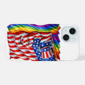 America 250 Pride Flag iPhone 15 Hülle (Rückseite (Horizontal))