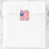 America 250 quadratischer aufkleber (Tasche)