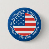 America 250 Semiquincentennial 1776-2026 USA Flag Button (Vorderseite)