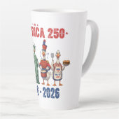 America 250 Silly Geese Funny Patriotic Coffee Mug Milchtasse (Rechte Ecke)