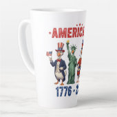 America 250 Silly Geese Funny Patriotic Coffee Mug Milchtasse (Linke Ecke)