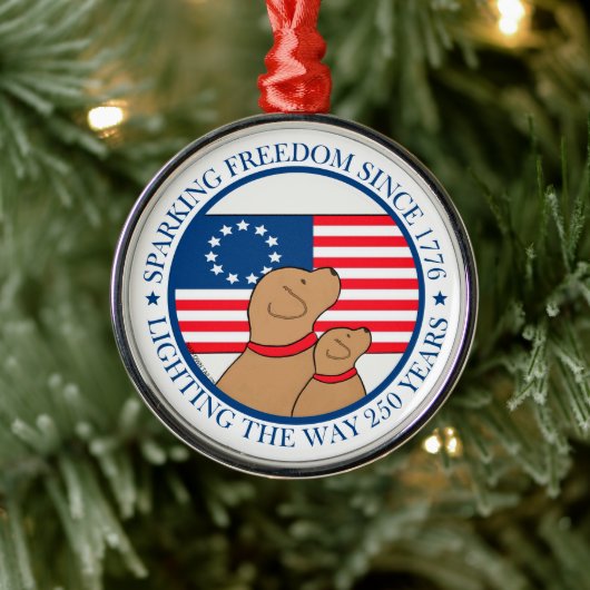 America 250 Sparking Freedom Since 1776 Ornament Aus Metall (Baum)