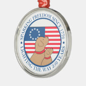 America 250 Sparking Freedom Since 1776 Ornament Aus Metall (Links)