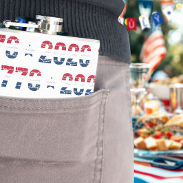 America 250 Stars & Stripes 1776 2026 Lettering Flachmann