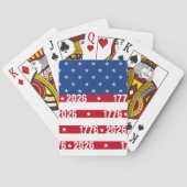 America 250 Stars & Stripes 1776 2026 Lettering Spielkarten (Rückseite)