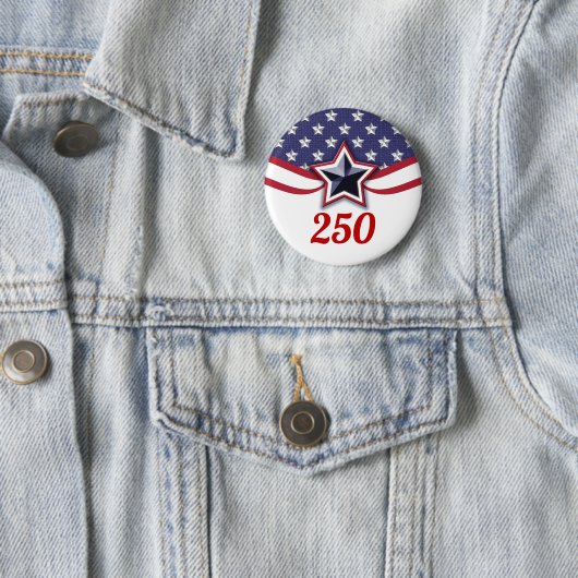 America 250 Stars Stripes Design Button (Beispiel)