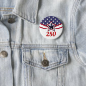 America 250 Sterne Streifen Design Button (Beispiel)