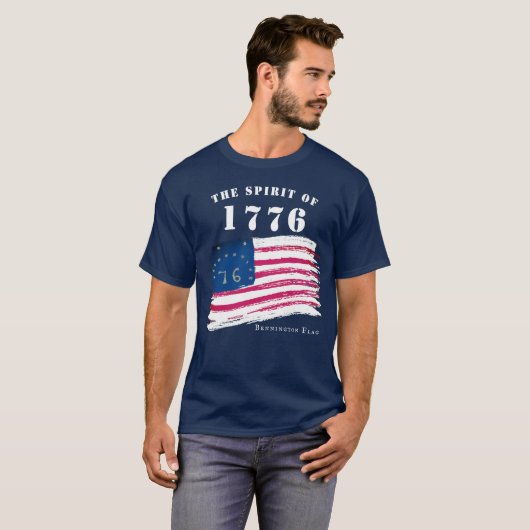 America 250 The Spirit of 1776 Bennington Flag T-Shirt (Vorne ganz)