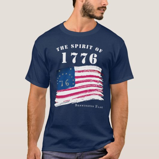America 250 The Spirit of 1776 Bennington Flag T-Shirt (Vorderseite)