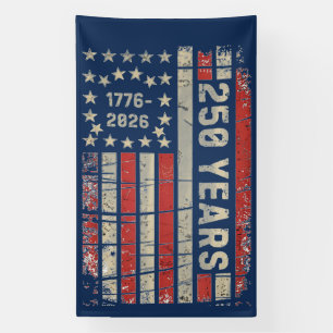 America 250 Vintage Patriotisches Jubiläumsdesign  Banner