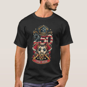 America 250 & Weltmeisterschaft 2026   Stolzer Feu T-Shirt