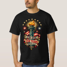 America 250 Years 1776–2026 Liberty Torch T-Shirt