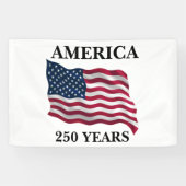 America 250 Years Flag Banner (Horizontal)