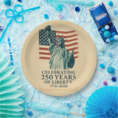 America 250 Years Liberty Patriotic Celebration Pappteller (Party)