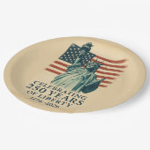America 250 Years Liberty Patriotic Celebration Pappteller (Schrägansicht)