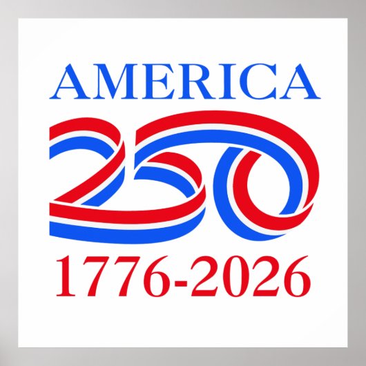 America 250th Anniversary 1776-2026 Patriotic Poster (Vorne)
