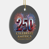 America 250th Anniversary, 1776 Semiquincentennial Keramik Ornament (Rechts)
