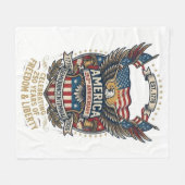 America 250th Anniversary Patriotic 1776 Freedom  Fleecedecke (Vorderseite (Horizontal))
